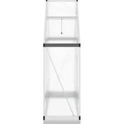 Växthus med ram silver 169x58x202 cm aluminium