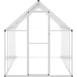 Växthus med ram silver 334x169x195 cm aluminium