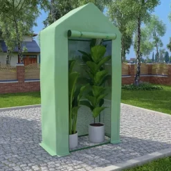 Växthus med stålram 0,5 m² 1x0,5x1,9 m