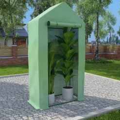 Växthus med stålram 0,5 m² 1x0,5x1,9 m