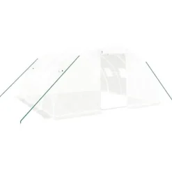 Växthus med stålram - Rymligt för frukter & grönsaker | Färg: Vit | Storlek: 16 m² (4x4x2 m)