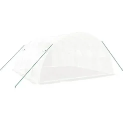 Växthus med stålram - Rymligt för frukter & grönsaker | Färg: Vit | Storlek: 16 m² (4x4x2 m)