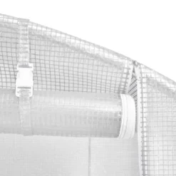 Växthus med stålram - Rymligt och robust 12 m² | Färg: Vit | Storlek: 6x2x2,85 m