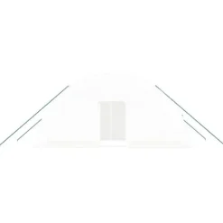 Växthus med stålram - Rymligt och robust 12 m² | Färg: Vit | Storlek: 6x2x2,85 m