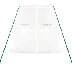 Växthus med stålram - Rymligt och robust 12 m² | Färg: Vit | Storlek: 6x2x2,85 m