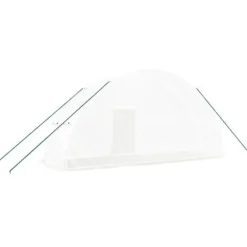 Växthus med stålram - Rymligt och robust 12 m² | Färg: Vit | Storlek: 6x2x2,85 m