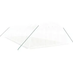 Växthus med stålram - Rymligt och robust | Färg: Vit | Storlek: 10x4x2 m | Yta: 40 m²