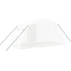 Växthus med stålram - Rymligt och hållbart 8 m² | Färg: Vit | Storlek: 4x2x2 m