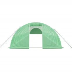 Växthus med stålram grön 80 m² 20x4x2 m