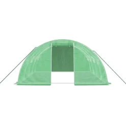 Växthus med stålram grön 16 m² 4x4x2 m