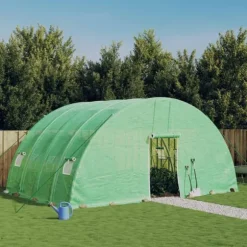 Växthus med stålram grönt 24 m² 6x4x2,85 m