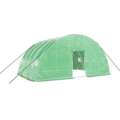 Växthus med stålram grönt 24 m² 6x4x2,85 m