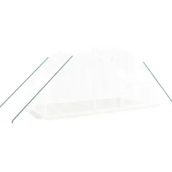 Växthus med stålram vit 8 m² 4x2x2 m