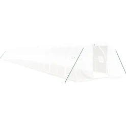 Växthus med stålram vit 72 m² 24x3x2 m