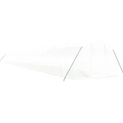 Växthus med stålram vit 72 m² 24x3x2 m