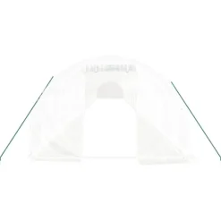Växthus med stålram vit 72 m² 24x3x2 m