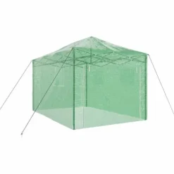Växthus med tak i industriell stil - Stålram | Färg: Grön | Storlek: 290x430x315 cm