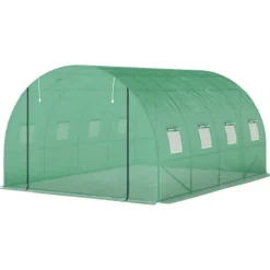 Växthus Tunnel, 398x298x198 cm, Grön