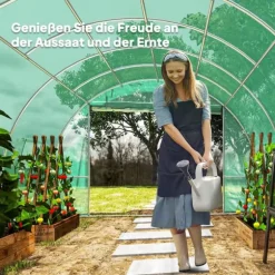 Växthus Tunnel, 398x298x198 cm, Grön