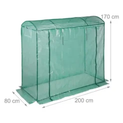 Växthus, 170x80x200 cm, Grön
