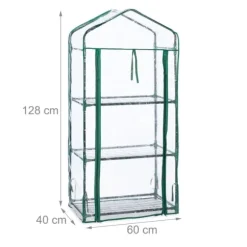 Växthus, 128x60x40 cm, Grön