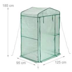 Växthus, 185x125x95 cm, Grön