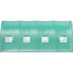 Växthus, 450x200x200 cm, Grön, Galvaniserat stål