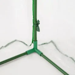 Växthus 200x100x80 cm, stål/plast, med dörr – drivbänk, grön