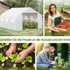 Växthus, 350x300x200 cm, Vit