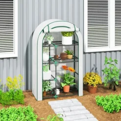 Växthus, 100x45x160 cm, Vit