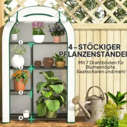 Växthus, 100x45x160 cm, Vit