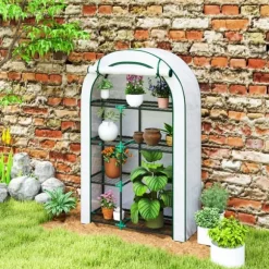 Växthus, 100x45x160 cm, Vit