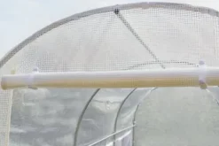 Växthus 3x2x2 meter - vitt - med 6 myggnätsfönster - 6m2