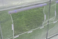 Växthus 4,5x2x2 meter vit - med 6 myggnätsfönster - 9m2