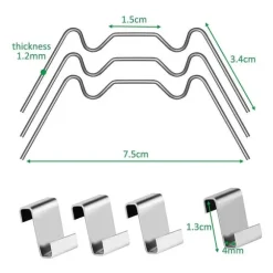 Växthusklamrar i Rostfritt Stål 50-Piece