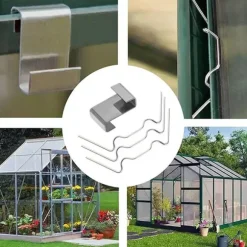 Växthusklamrar i Rostfritt Stål 50-Piece