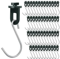 Växthusklämmor med S-Krokar, 50-pack