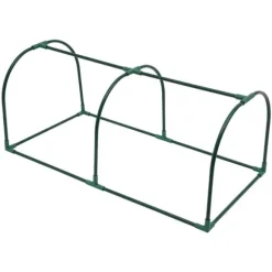 Växthustunnel - Mini växthus - 120x60x50 cm - PE-överdrag med dragkedja - Järnram - 2 kg - Beige