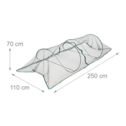 Växthustunnel, 70x110x250 cm, Grön
