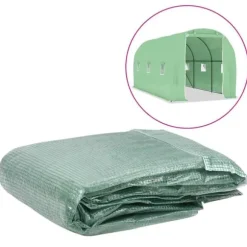 Växthusöverdrag 9 m² - Skydd mot vind, regn & sol | Färg: Grön | Storlek: 200x450x200 cm