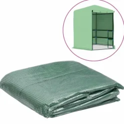 Växthusöverdrag i PE - Skydda dina växter | Färg: Grön | Storlek: 255x255x194 cm