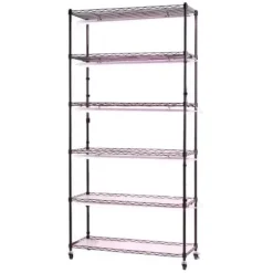 Växthyllla, 6-nivåers inomhus växtställ med växtbelysning, 90x35x180 cm, metall