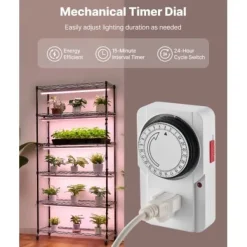 Växthyllla, 6-nivåers inomhus växtställ med växtbelysning, 90x35x180 cm, metall