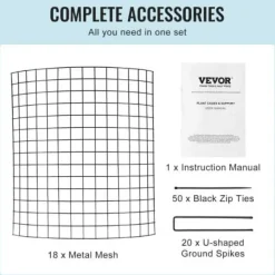 Växtskydd, 6-pack, 32x35,5 cm, Metall, Justerbar, Utomhus