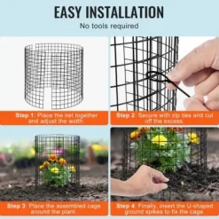 Växtskydd, 6-pack, 32x35,5 cm, Metall, Justerbar, Utomhus