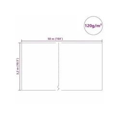 Växtskydds fleece - vidaXL - 50x3,2 m - Vit - Ovävd tyg - UV-resistent - Återanvändbar