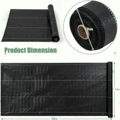 Växtskyddstyg, 25x2 m, Svart