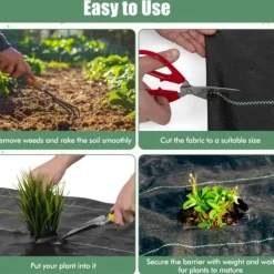 Växtskyddstyg, 25x2 m, Svart