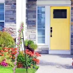 Växtstöd Obelisk, 132x36x34 cm, Svart