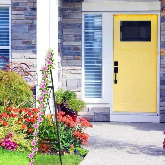 Växtstöd Obelisk, 132x36x34 cm, Svart